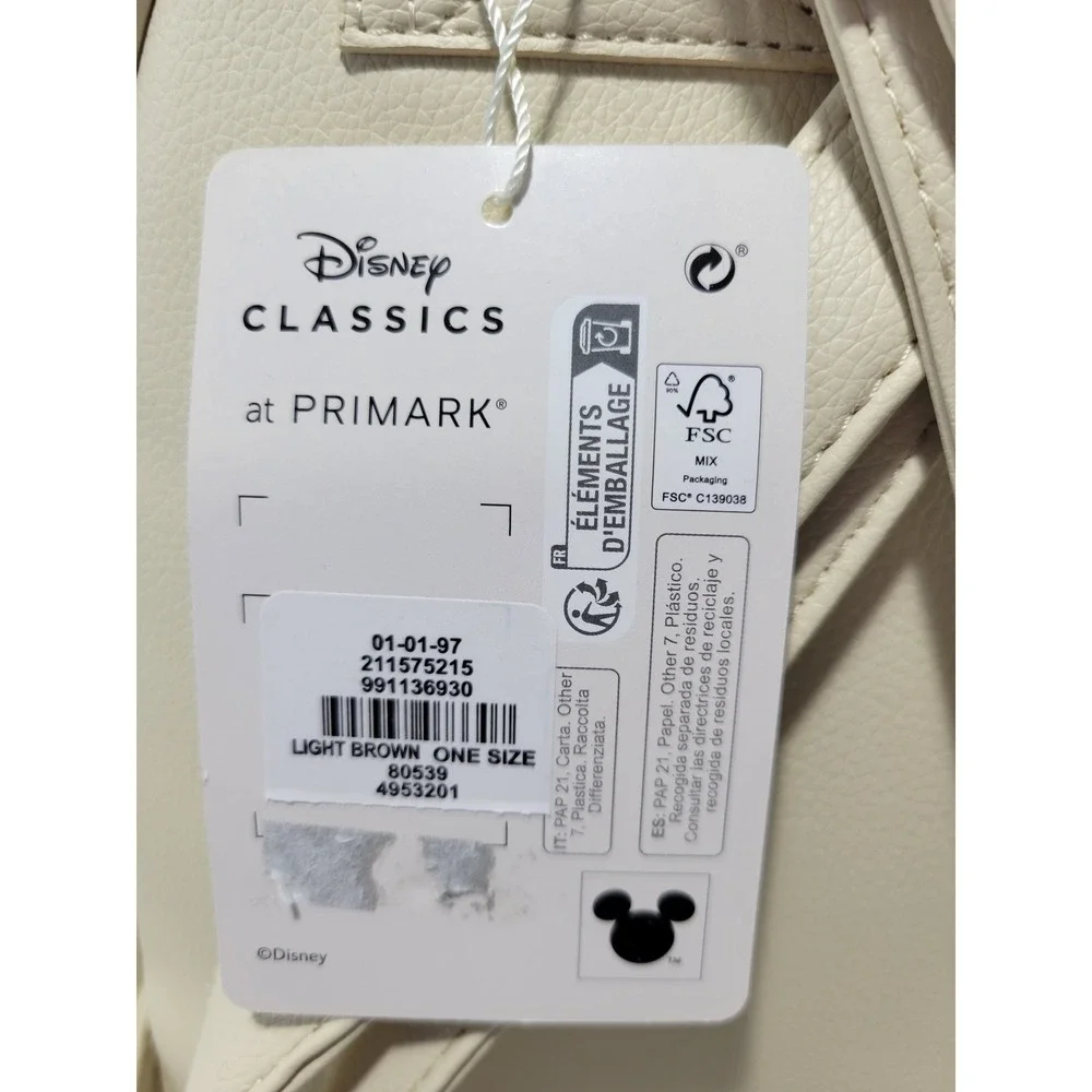 Disney Classics at Primark Bambi Thumper Mini Backpack Light Brown 4953201 NWT